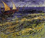 Vincent van Gogh Seascape at Saintes Maries 2 painting